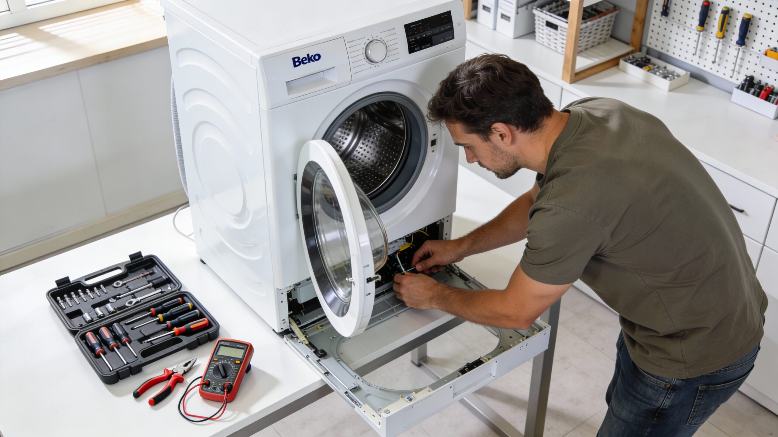 customer repairung theeir appliance after watching a youtube help video