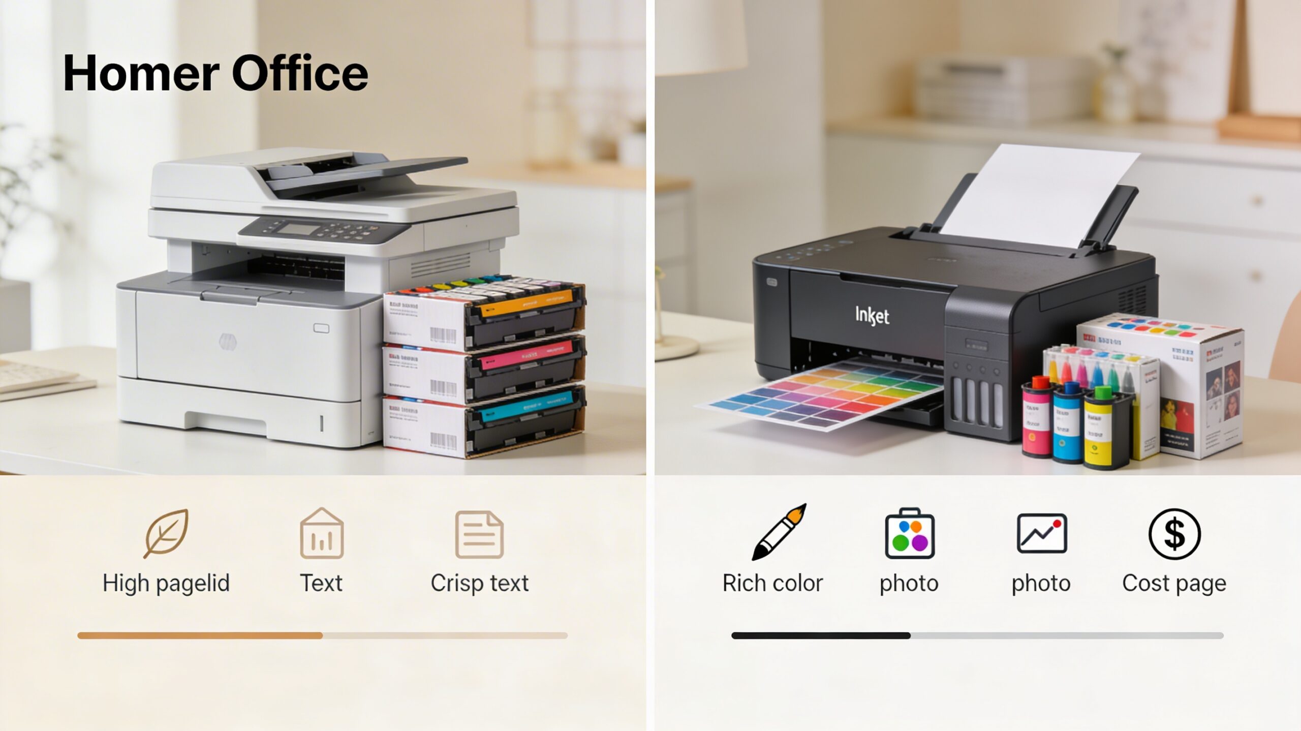 Inkjet printer cartridges displayed alongside price tags and discount labels